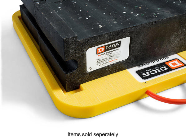DICA Outrigger Pad 24"x24"x1.5" Hi-Viz Yellow (Slot Lock)